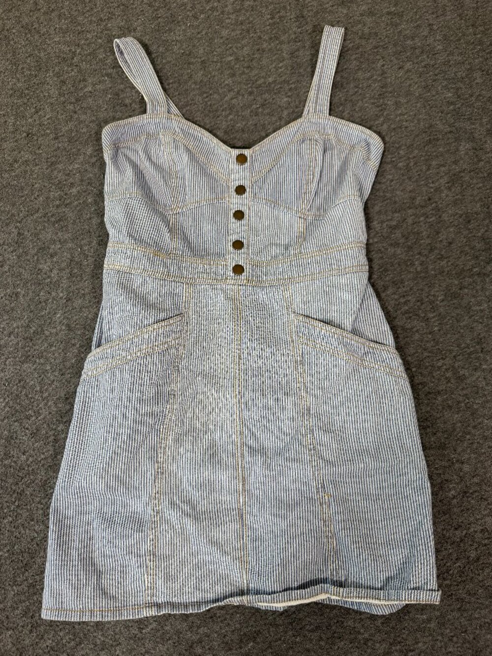 Japna Brand Blue and White Striped Dress